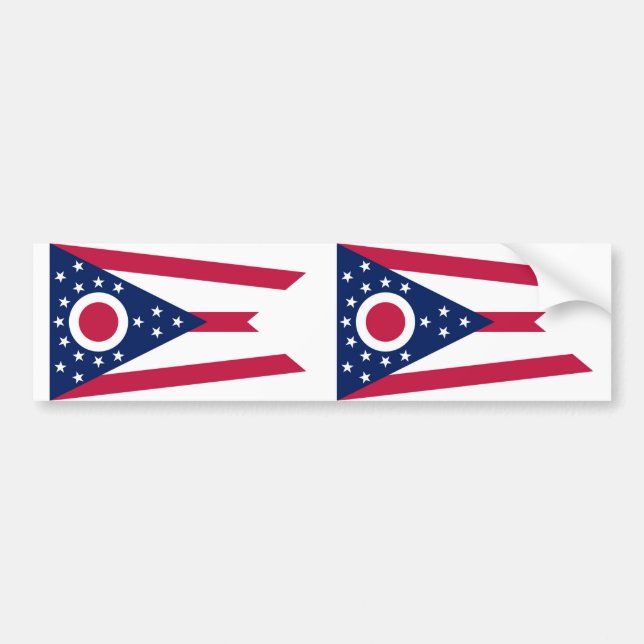 Ohio State flag Bumper Sticker (Front)