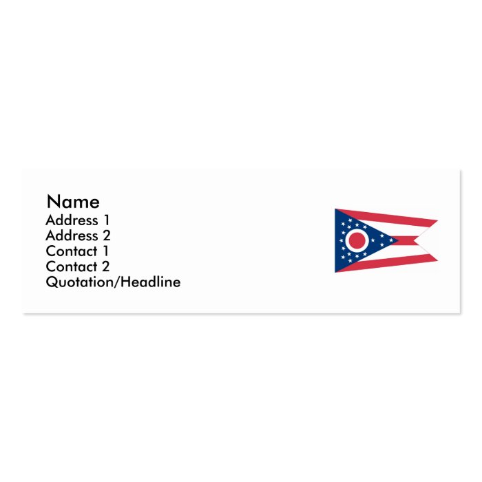 Ohio State Flag Business Cards