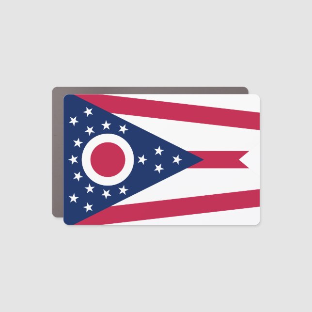 Ohio State Flag Car Magnet (Front)