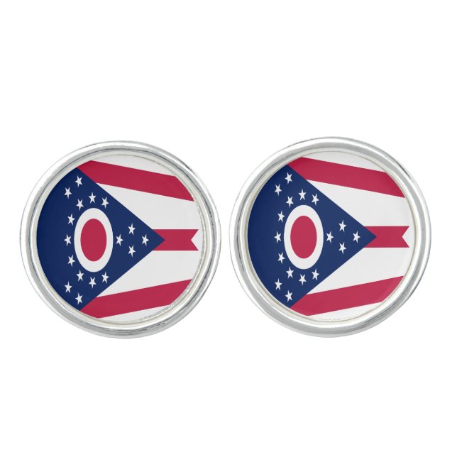 Ohio State Flag Cufflinks (Front)