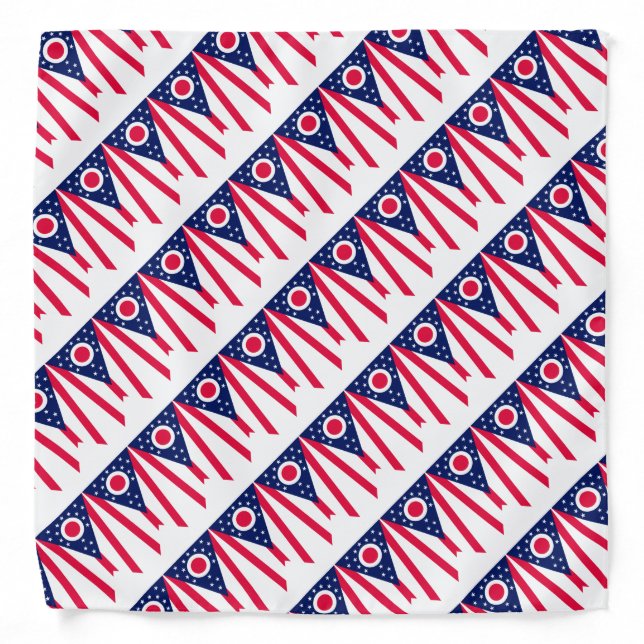 Ohio State Flag Design Bandana (Front)