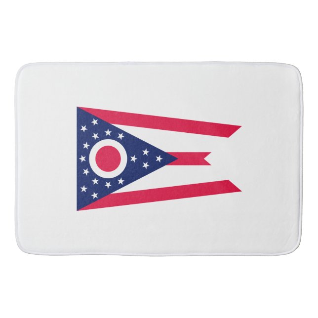 Ohio State Flag Design Bathroom Mat (Front)