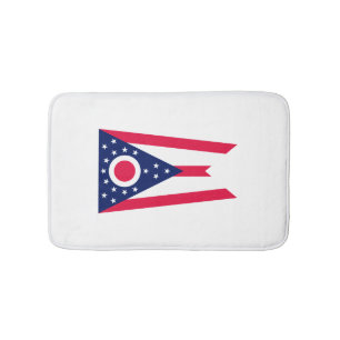 Ohio State Flag Design Bathroom Mat