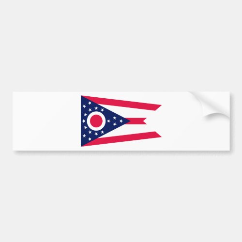 Ohio State Flag Design Bumper Sticker