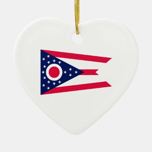Ohio State Flag Design Ceramic Ornament