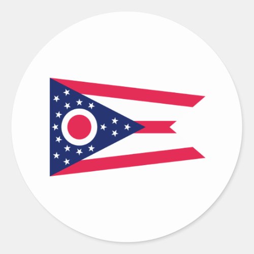 Ohio State Flag Design Classic Round Sticker