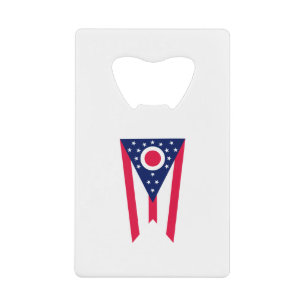 Ohio State Flag Design Credit Card Bottle Opener