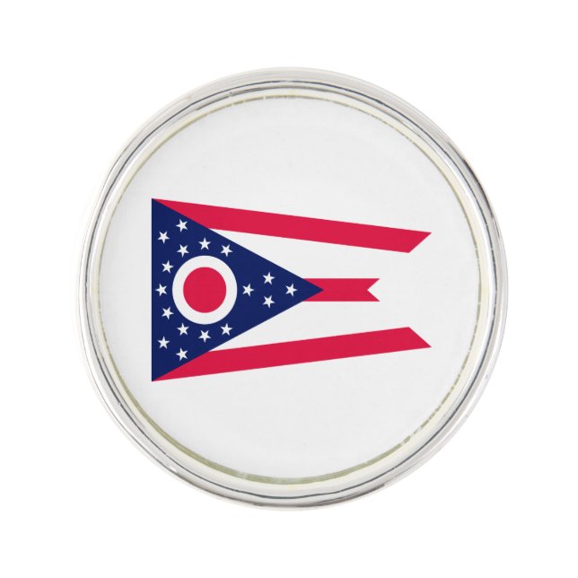 Ohio State Flag Design Decor Lapel Pin (Front)