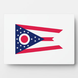 Ohio State Flag Design Decor Plaque