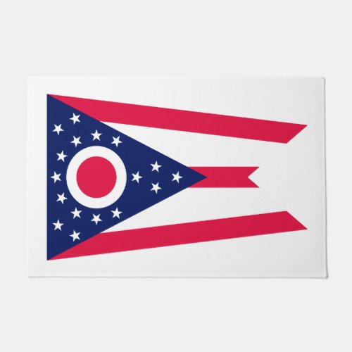 Ohio State Flag Design Doormat