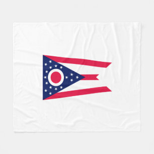 Ohio State Flag Design Fleece Blanket