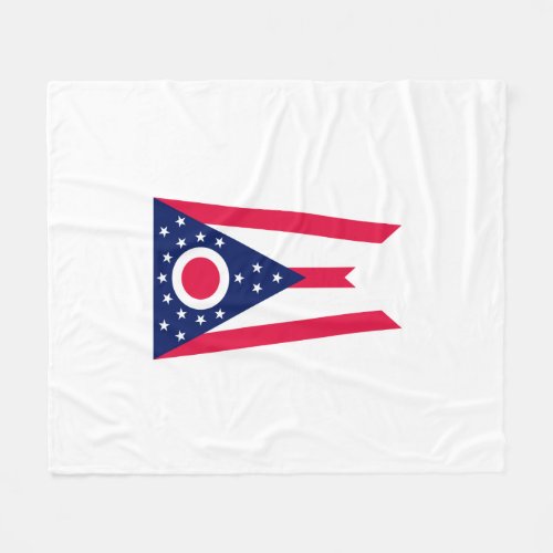 Ohio State Flag Design Fleece Blanket