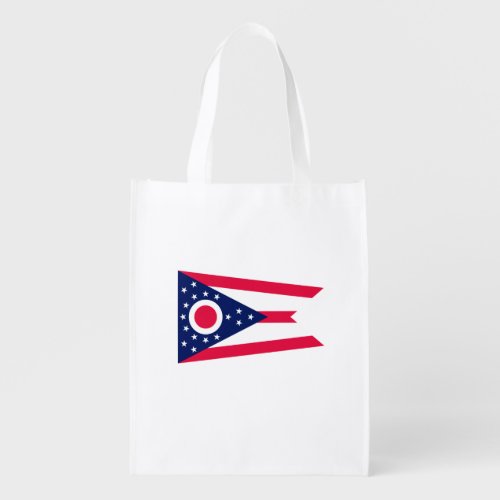 Ohio State Flag Design Grocery Bag