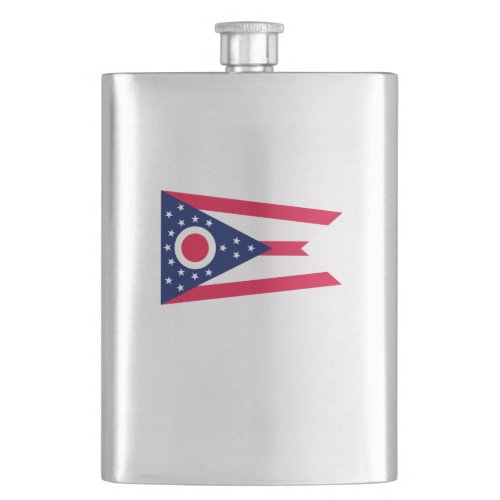 Ohio State Flag Design Hip Flask