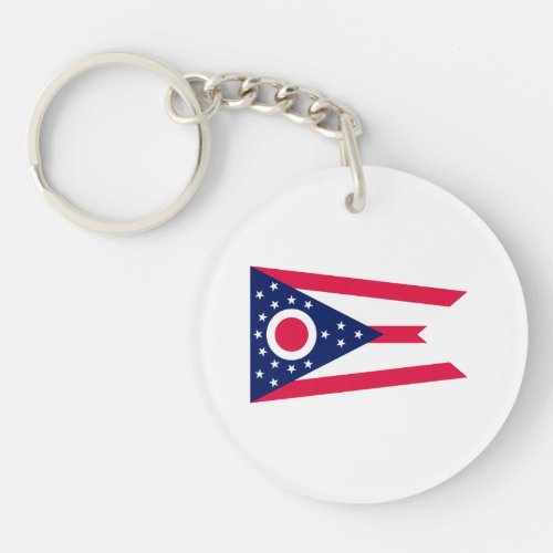 Ohio State Flag Design Keychain