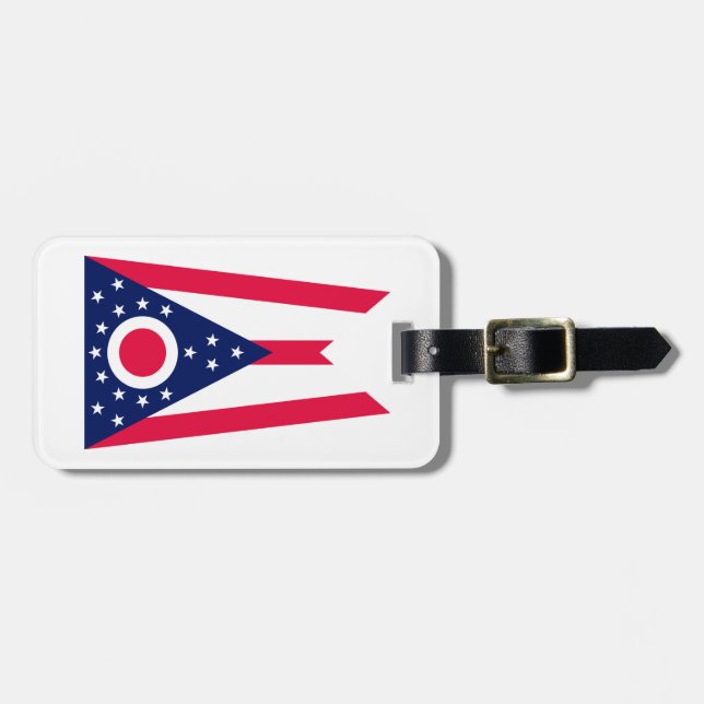 Ohio State Flag Design Luggage Tag (Front Horizontal)