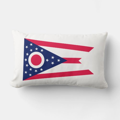 Ohio State Flag Design Lumbar Pillow