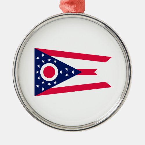 Ohio State Flag Design Metal Ornament