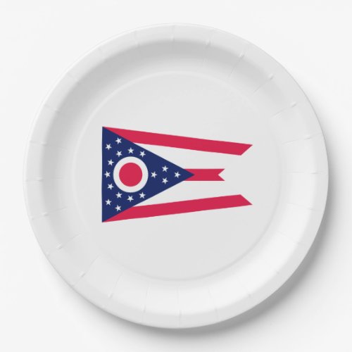 Ohio State Flag Design Paper Plates