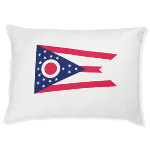 Ohio State Flag Design Pet Bed