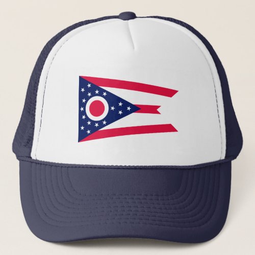 Ohio State Flag Design Trucker Hat