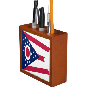 Ohio State Flag Desk Organizer