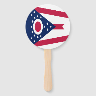 Ohio State Flag Hand Fan