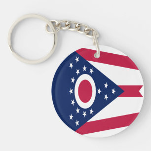 Ohio State Flag Keychain