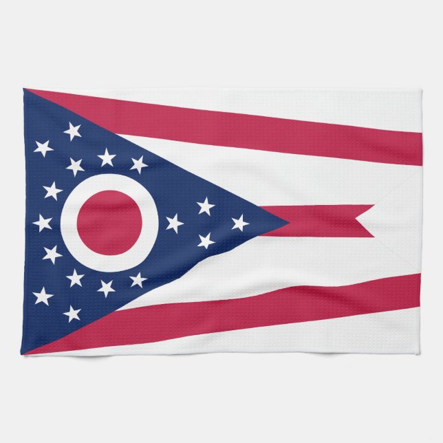 Ohio State Flag Kitchen Towel (Horizontal)