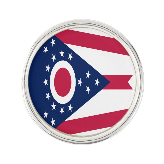 Ohio State Flag Lapel Pin (Front)