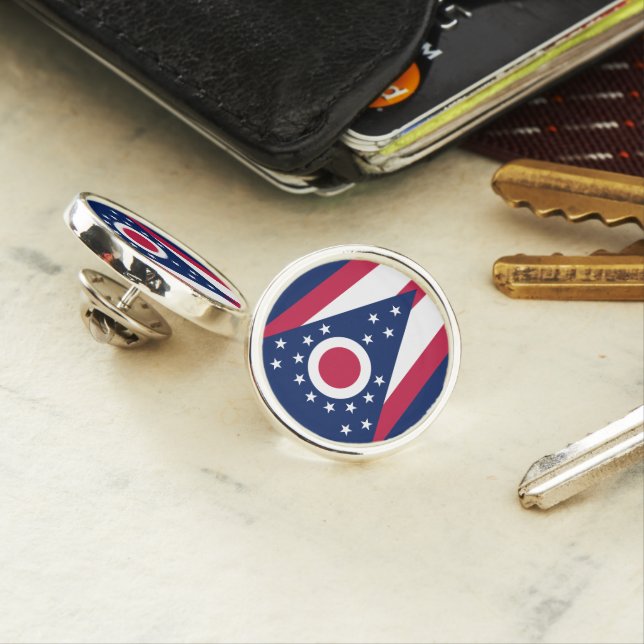 OHIO STATE FLAG LAPEL PIN (In Situ)