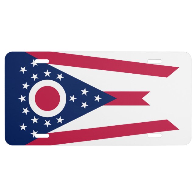 Ohio State Flag License Plate (Front)