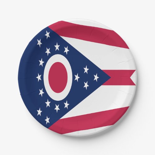 Ohio State Flag Paper Plates
