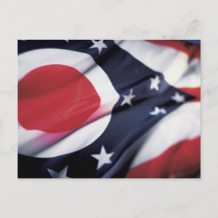 OHIO STATE FLAG POSTCARD