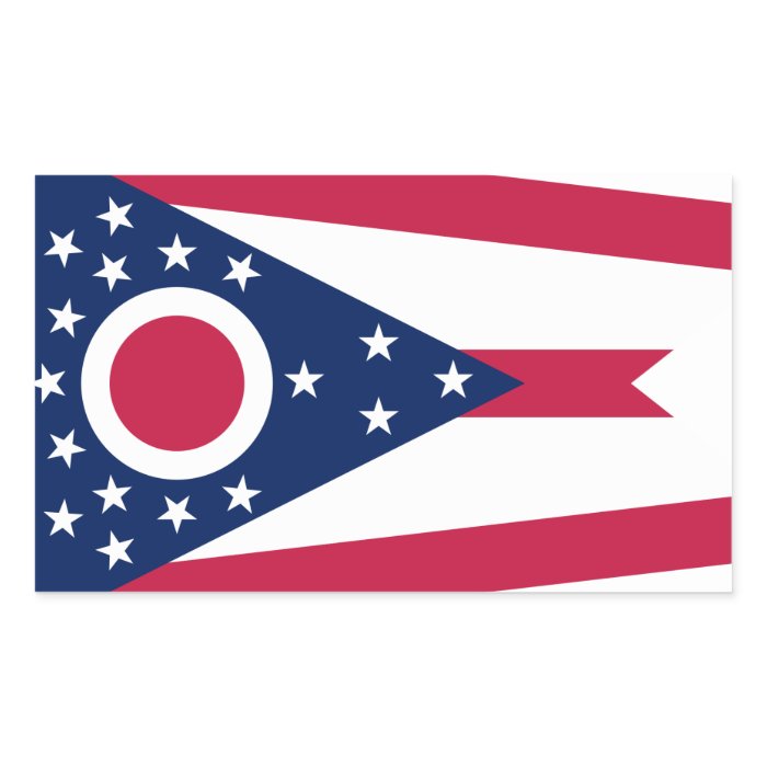 Ohio state Flag Rectangle Sticker