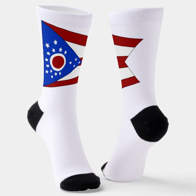 Ohio State flag Socks (Angled)