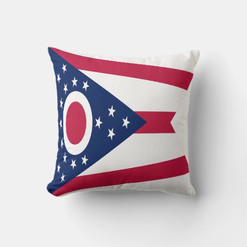 Ohio State Flag Throw Pillow
