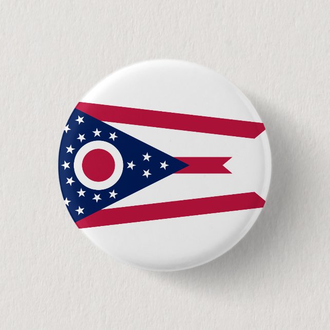 Ohio State Flag USA Button (Front)