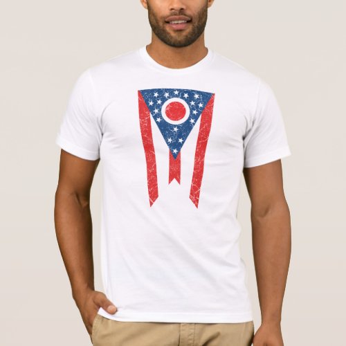 Ohio State Flag Vintage Grunge Columbus Love T_Shirt