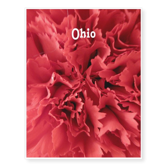 Ohio State Flower Temporary Tattoos (Front)