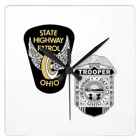 Ohio State Highway Patrol Wall Clock-Police Sheriff-Free US Ship 