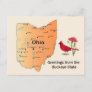 Ohio  State Map Postcard