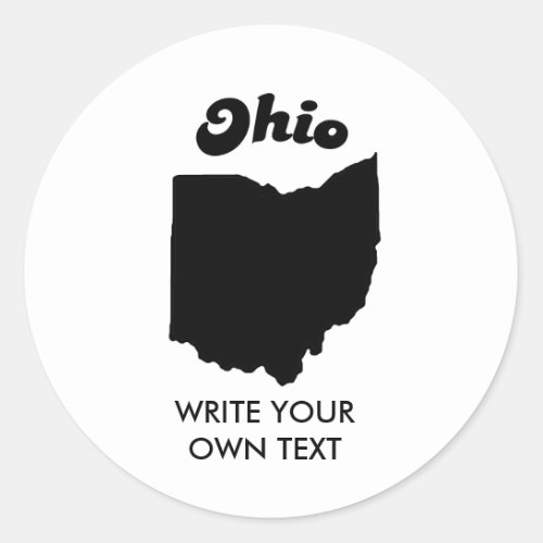 OHIO STATE MOTTO T_SHIRT CLASSIC ROUND STICKER