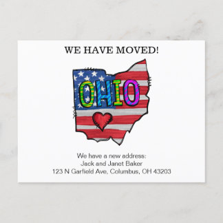 Ohio State Moving Announcement Cards