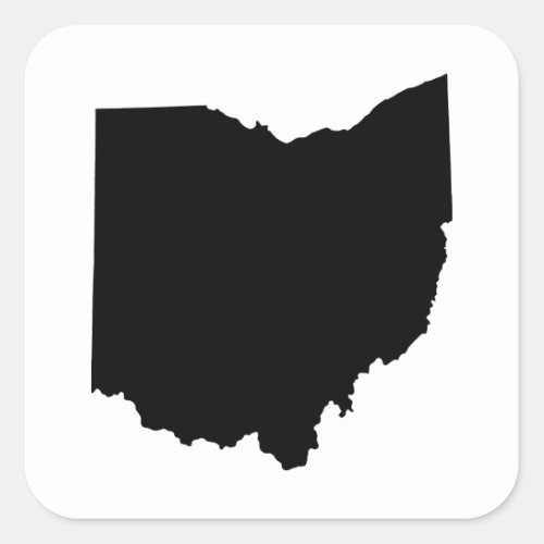 Ohio State Outline Square Sticker