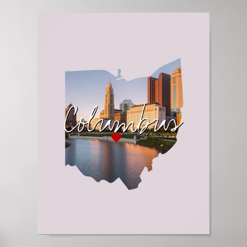 Ohio State Photo insert and town name Poster