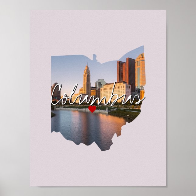 Ohio State Photo insert and town name Poster (Front)