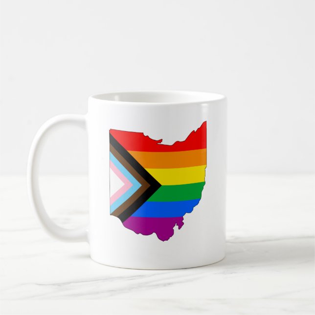 Ohio State Pride LGBTQ Progress Pride Coffee Mug (Left)