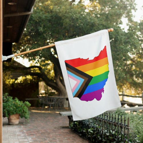 Ohio State Pride LGBTQ Progress Pride House Flag