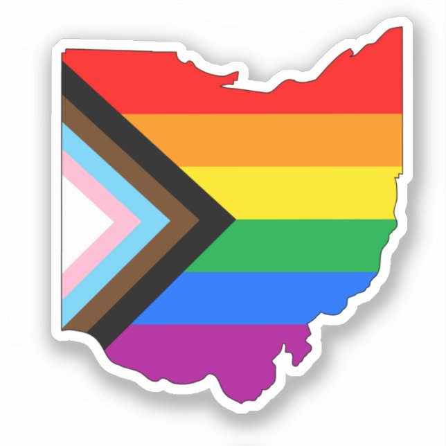 Ohio State Pride LGBTQ Progress Pride Sticker (Front)